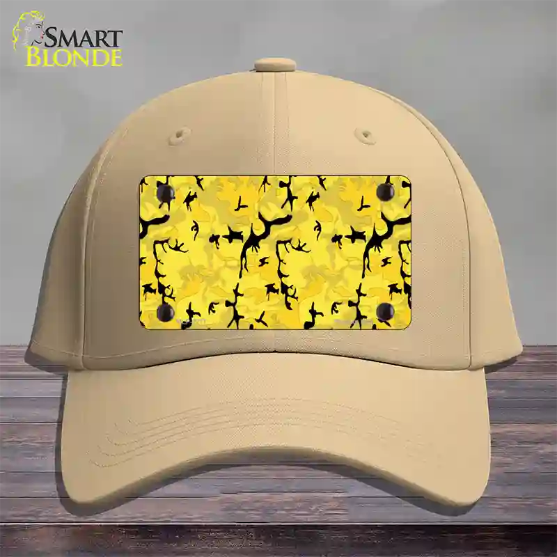 Yellow Camouflage Novelty License Plate Hat Cotton / Khaki