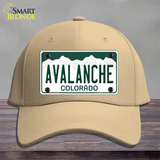 Avalanche Colorado State Novelty License Plate Hat Cotton / Khaki