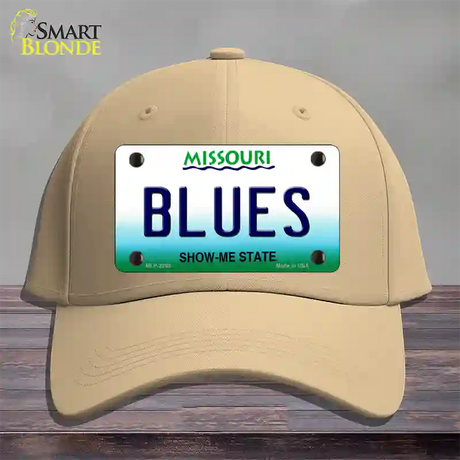 Blues Missouri State Novelty License Plate Hat Cotton / Khaki