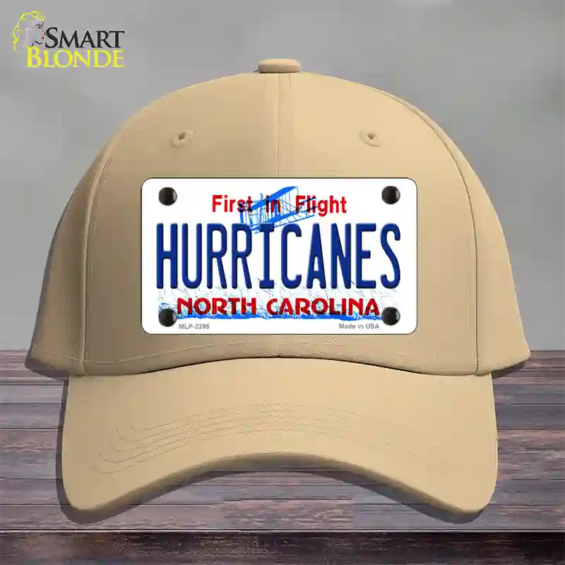 Hurricanes North Carolina State Novelty License Plate Hat Cotton / Khaki