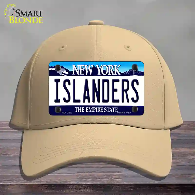 Islanders New York State Novelty License Plate Hat Cotton / Khaki