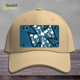 Maltese Cross Skulls Novelty License Plate Hat Cotton / Khaki