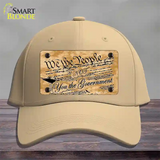 We The People Novelty License Plate Hat Cotton / Khaki