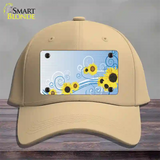 Sunflowers Novelty License Plate Hat Cotton / Khaki