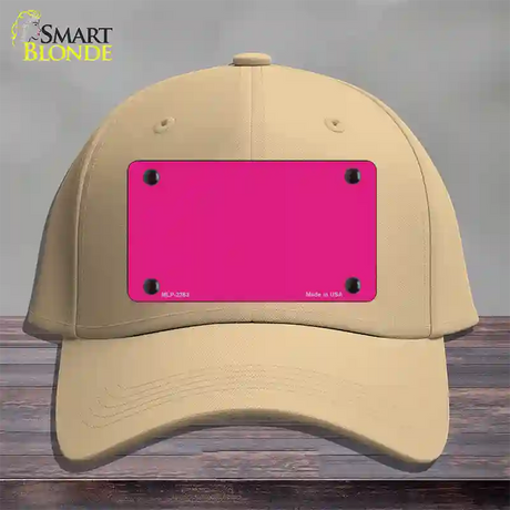 Pink Solid Novelty License Plate Hat Cotton / Khaki