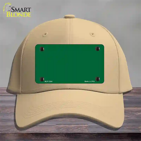 Green Solid Novelty License Plate Hat Cotton / Khaki