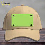 Lime Green Solid Novelty License Plate Hat Cotton / Khaki