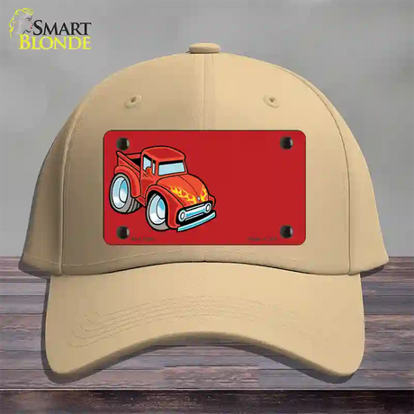 Cartoon Classic Effie Offset Novelty License Plate Hat Cotton / Khaki