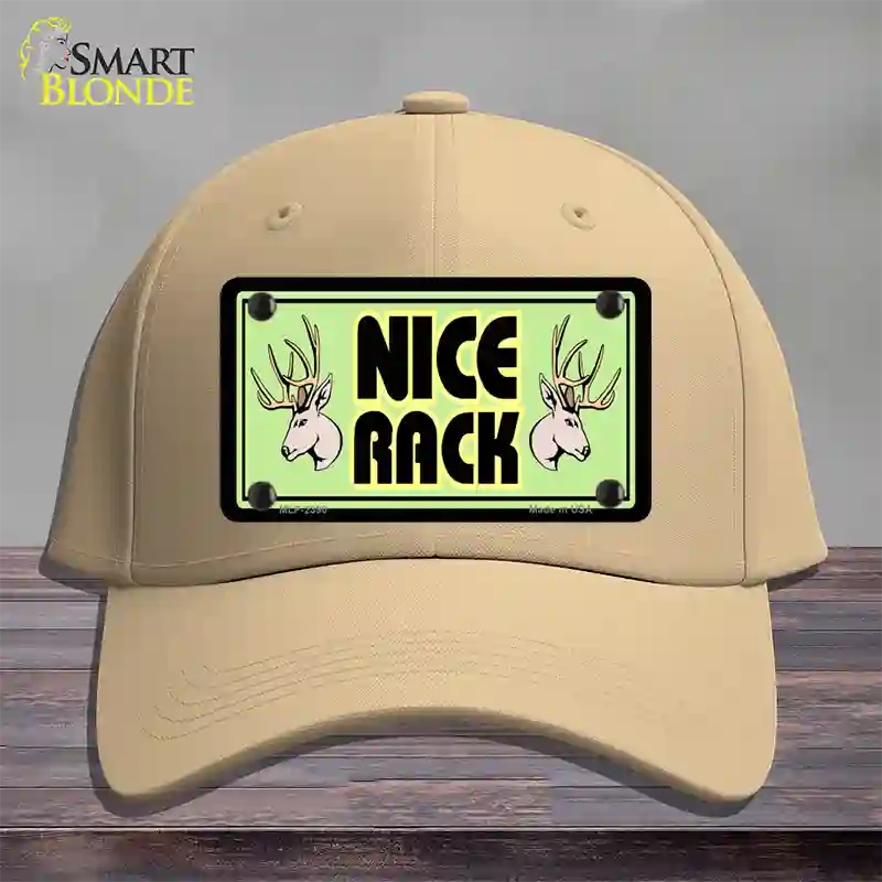 Nice Rack Novelty License Plate Hat Cotton / Khaki