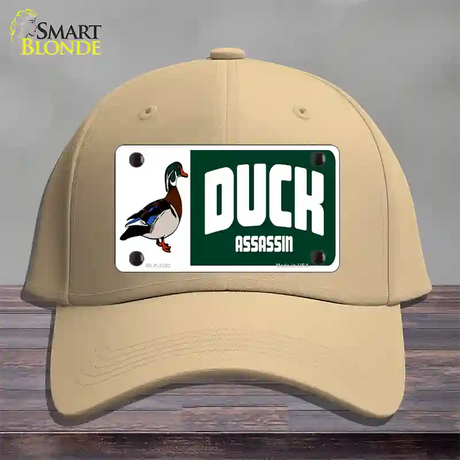 Duck Assassin Novelty License Plate Hat Cotton / Khaki