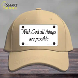 All Things Possible Novelty License Plate Hat Cotton / Khaki