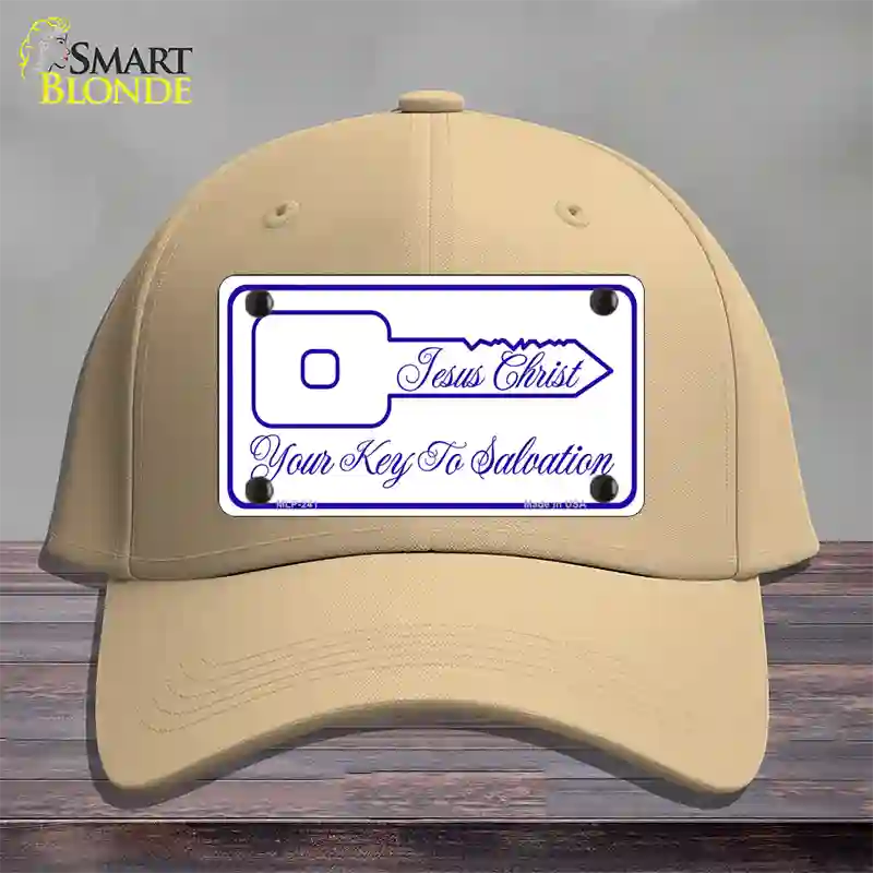 Your Key To Salvation Novelty License Plate Hat Cotton / Khaki