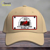 Cant Run With The Big Dogs Novelty License Plate Hat Cotton / Khaki