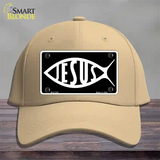 Jesus Fish Novelty License Plate Hat Cotton / Khaki