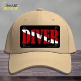 Scuba Diver Novelty License Plate Hat Cotton / Khaki