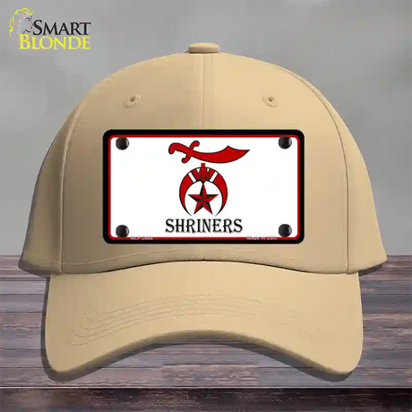 Shriners Logo Novelty License Plate Hat Cotton / Khaki