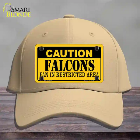 Caution Falcons Novelty License Plate Hat Cotton / Khaki