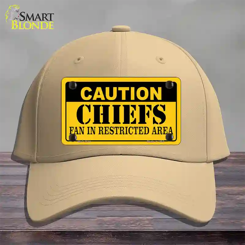 Caution Chiefs Novelty License Plate Hat Cotton / Khaki