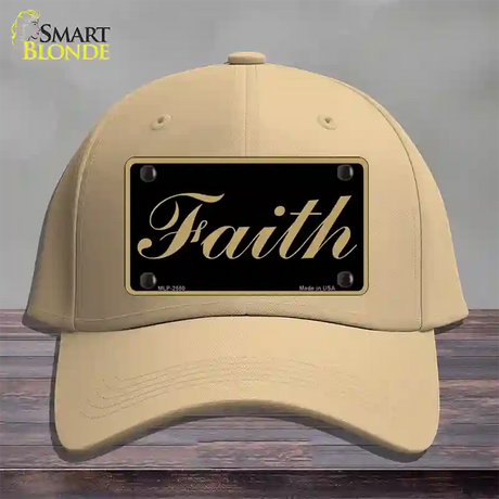 Faith Novelty License Plate Hat Cotton / Khaki