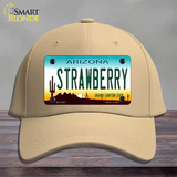 Strawberry Arizona Novelty License Plate Hat Cotton / Khaki