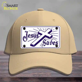 Jesus Saves Novelty License Plate Hat Cotton / Khaki