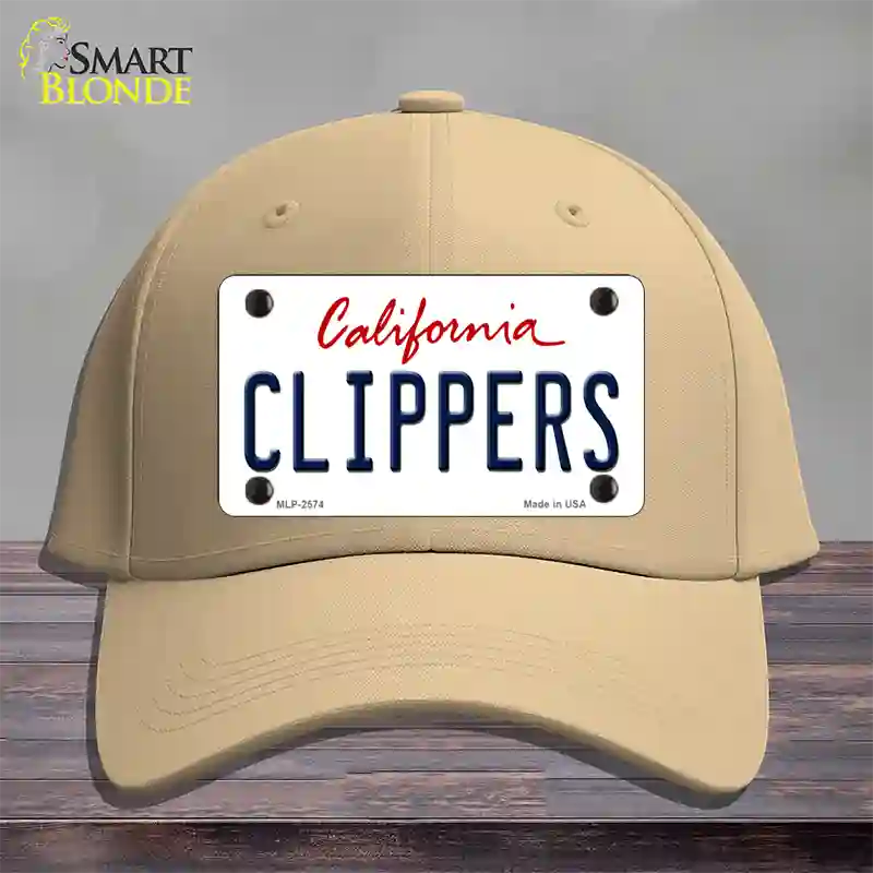 Clippers California State Novelty License Plate Hat Cotton / Khaki