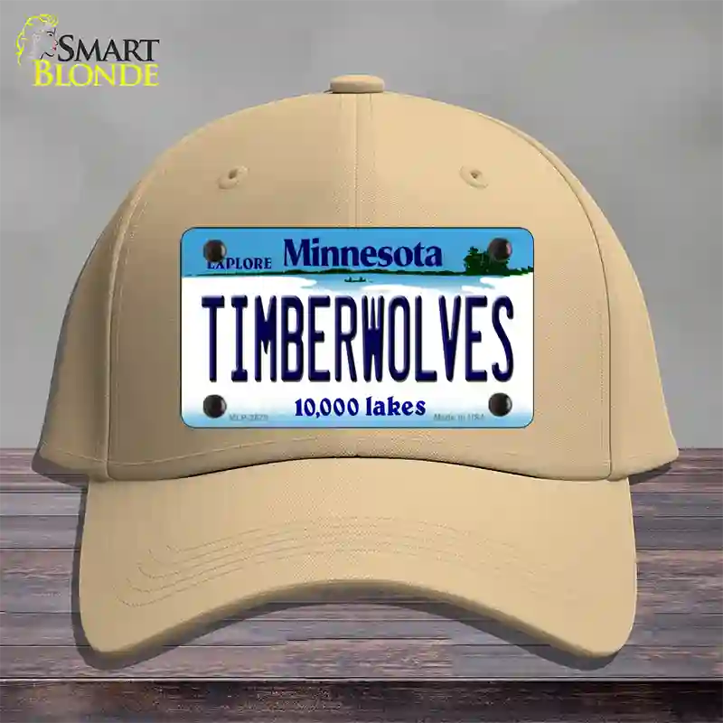 Timberwolves Minnesota State Novelty License Plate Hat Cotton / Khaki