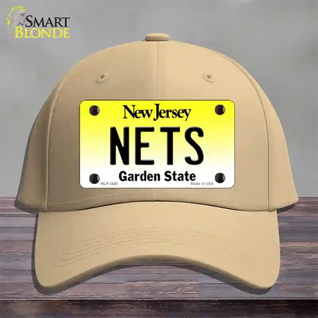 Nets New Jersey State Novelty License Plate Hat Cotton / Khaki