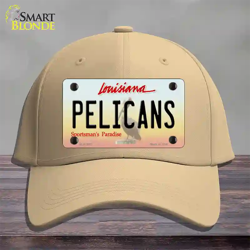 Pelicans Louisiana State Novelty License Plate Hat Cotton / Khaki