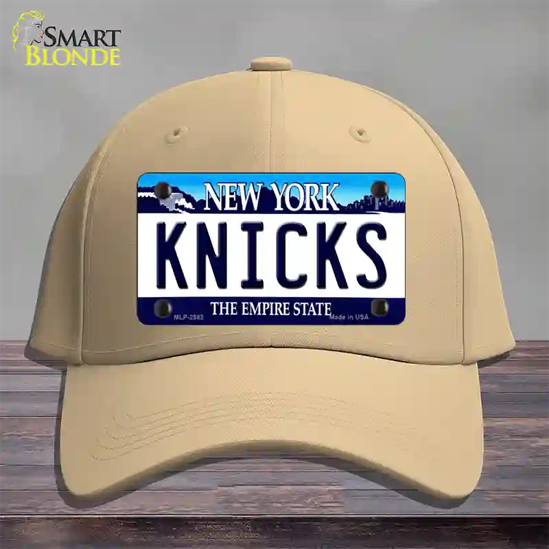 Knicks New York State Novelty License Plate Hat Cotton / Khaki