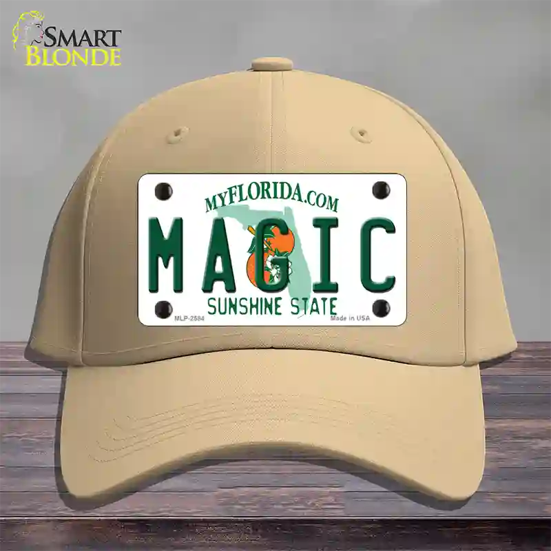 Magic Florida State Novelty License Plate Hat Cotton / Khaki