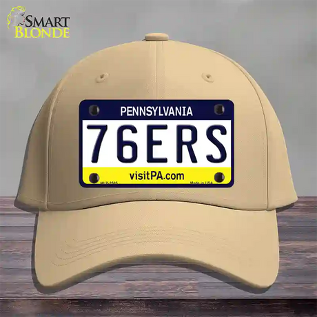 76ers Pennsylvania State Novelty License Plate Hat Cotton / Khaki