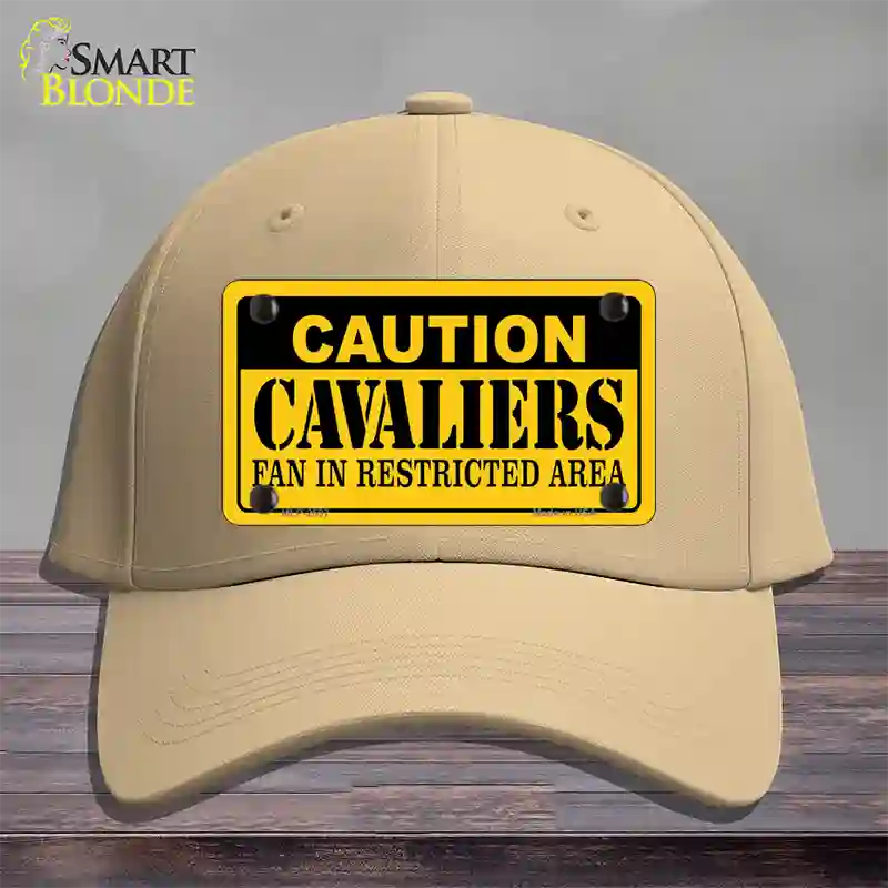 Caution Cavaliers Fan Novelty License Plate Hat Cotton / Khaki