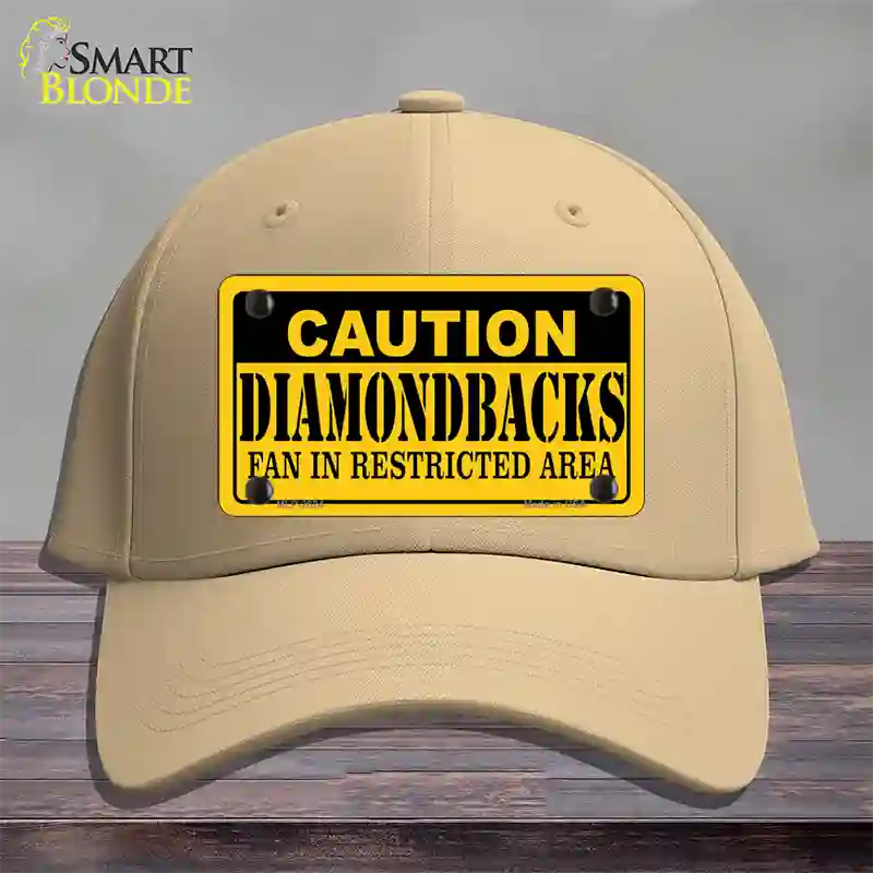 Caution Diamondbacks Fan Novelty License Plate Hat Cotton / Khaki