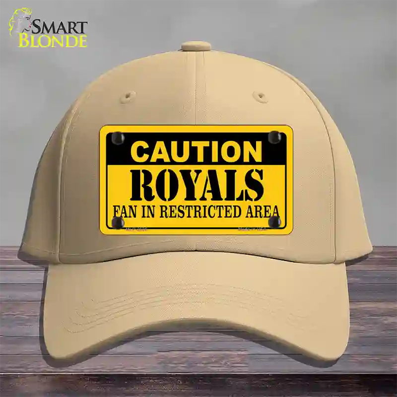 Caution Royals Fan Novelty License Plate Hat Cotton / Khaki