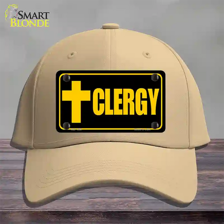 Clergy Vanity Novelty License Plate Hat Cotton / Khaki