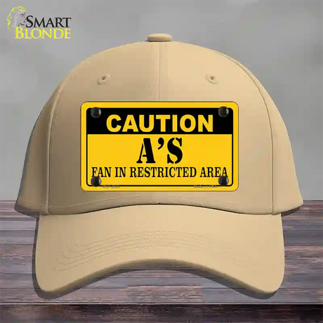 Caution As Fan Novelty License Plate Hat Cotton / Khaki