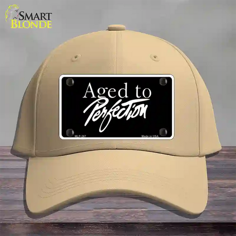 Aged To Perfection Novelty License Plate Hat Cotton / Khaki