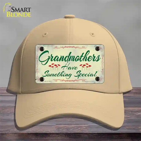 Grandmothers Something Special Novelty License Plate Hat Cotton / Khaki