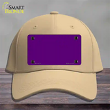 Purple Solid Novelty License Plate Hat Cotton / Khaki