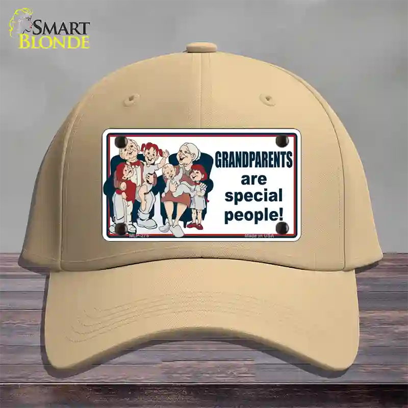 Grandparents Are Special People Novelty License Plate Hat Cotton / Khaki