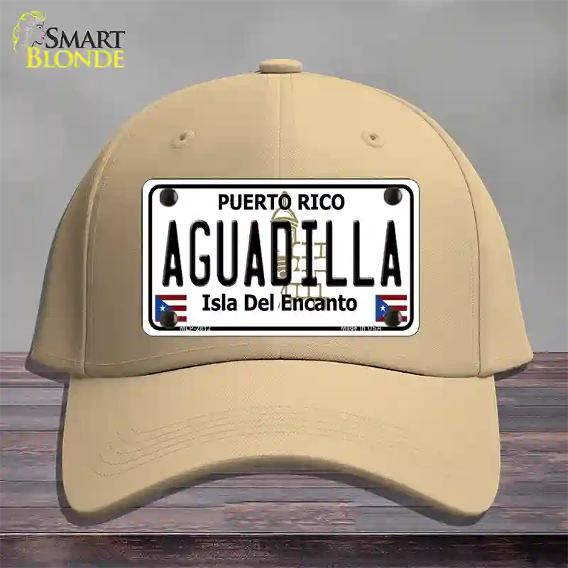 Aguadilla Puerto Rico Novelty License Plate Hat Cotton / Khaki