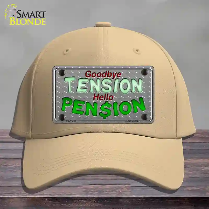 Tension Pension Novelty License Plate Hat Cotton / Khaki