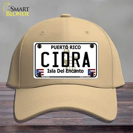 Cidra Novelty License Plate Hat Cotton / Khaki