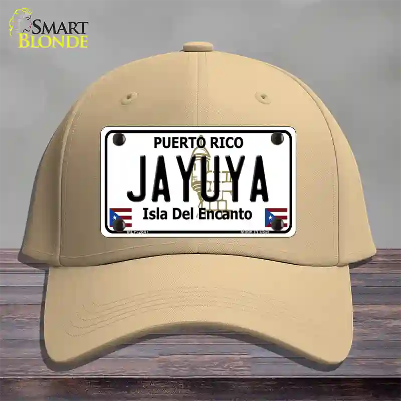 Jayuya Puerto Rico Novelty License Plate Hat Cotton / Khaki