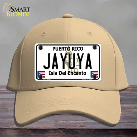 Jayuya Puerto Rico Novelty License Plate Hat Cotton / Khaki