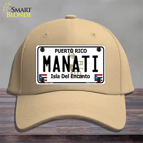 Manati Puerto Rico Novelty License Plate Hat Cotton / Khaki