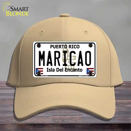 Maricao Puerto Rico Novelty License Plate Hat Cotton / Khaki