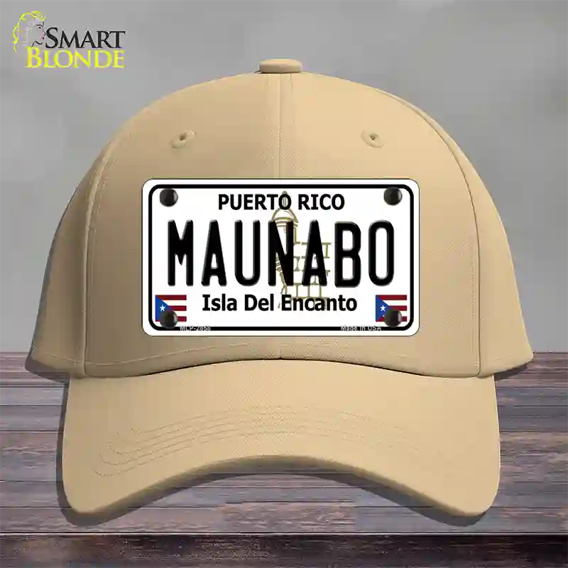 Maunabo Puerto Rico Novelty License Plate Hat Cotton / Khaki