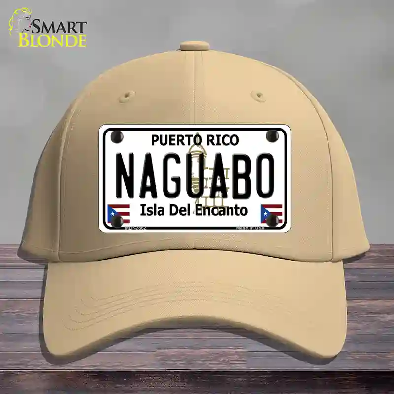 Naguabo Puerto Rico Novelty License Plate Hat Cotton / Khaki